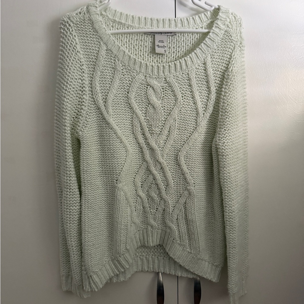 American Rag Women's Cable Knit Sweater - Light Green